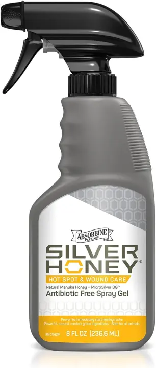 Silver Honey Pet First Aid Spray Gel — Hot Spot & Wound Care (8 fl oz)